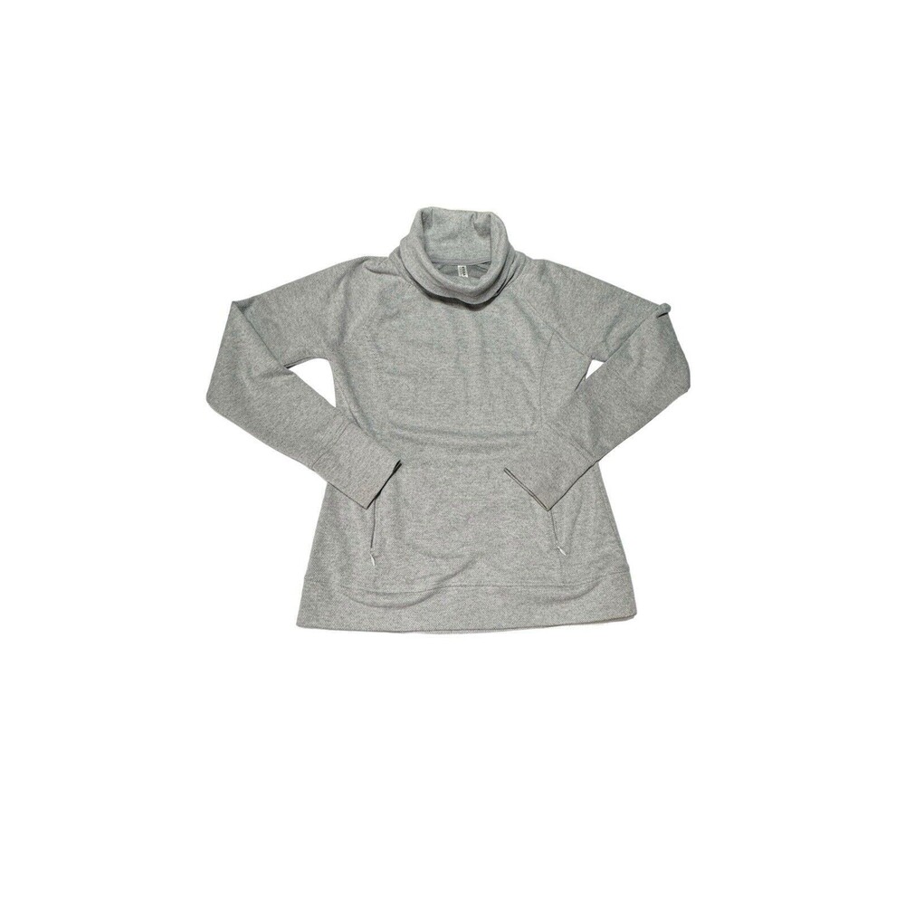 Kyodan Outdoor‎ Gray Tweed Look Pullover  w Zip Pockets Women’s Petite Small